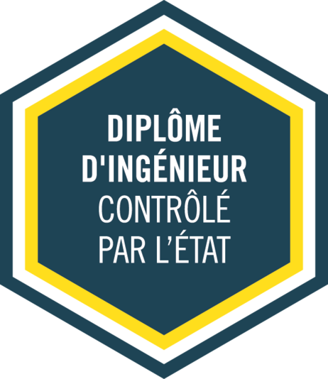 Badge officiel du diplôme d'ingénieur contrôlé par l'état